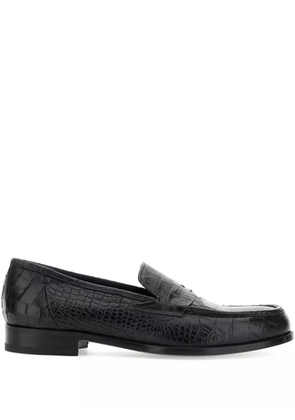 Lidfort embossed-crocodile loafers - Black