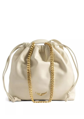 Zadig&Voltaire chain-embellished drawstring bag - Neutrals