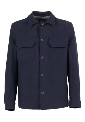 BRANDO flap-pocket shirt jacket - Blue