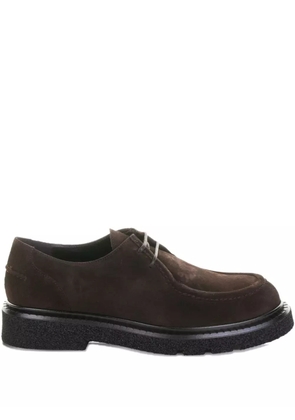 GUGLIELMO ROTTA lace-up suede loafers - Brown