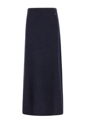 BOSS ribbed-waistband straight skirt - Blue