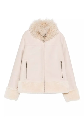 TWINSET trimmed zip-front jacket - Neutrals