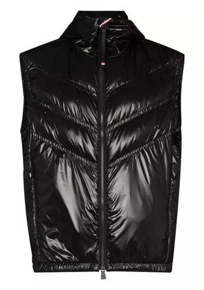 Moncler Grenoble chevron-quilted padded gilet - Black
