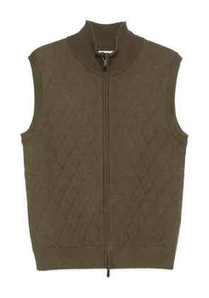 BOMPARD diamond-pattern vest - Green