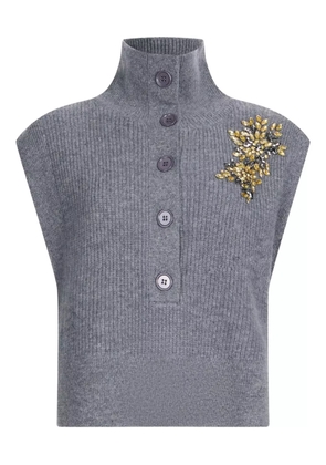LIU JO embellished jumper - Grey