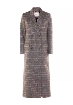 TWINSET herringbone double-breasted coat - Grey