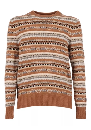 Ballantyne fairisle crew-neck sweater - Brown