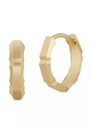 Mateo 14kt yellow gold faceted huggie earrings