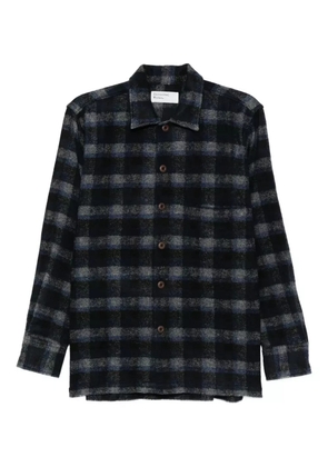 Universal Works checked wool shirt - Blue