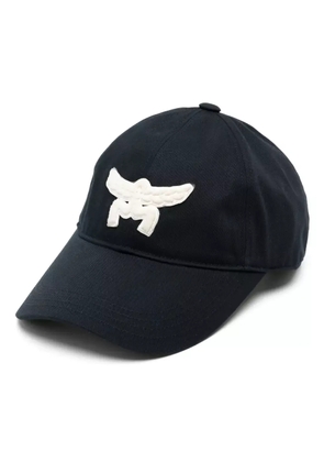 MCM Essential logo-appliqué cotton baseball cap - Blue