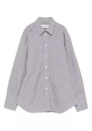 Róhe gingham-check button-down shirt - Grey