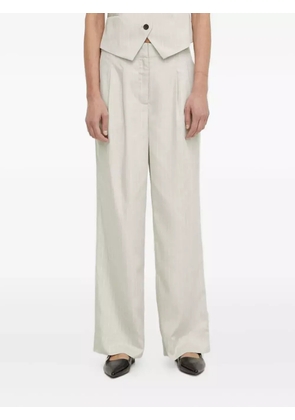 Bruuns Bazaar pinstripe pleated-front trousers - Grey