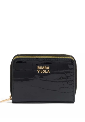 Bimba y Lola crocodile-effect zip-around wallet - Black