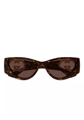 Gucci Eyewear cat-eye frame sunglasses - Brown