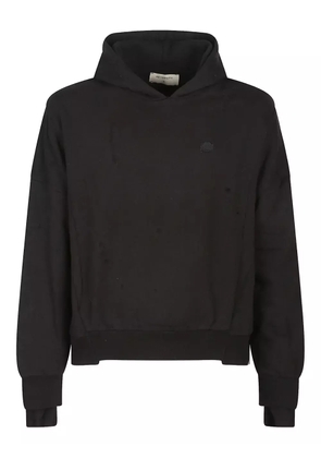 RETERNITY distressed cotton hoodie - Black