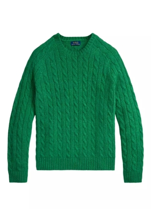 Polo Ralph Lauren cable-knit elbow-patch sweater - Green