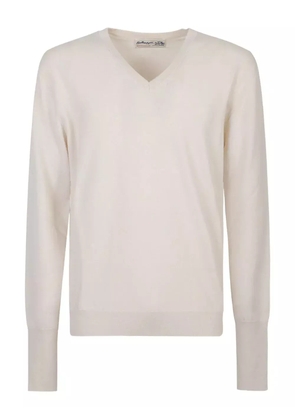 Ballantyne V-neck cashmere sweater - Neutrals