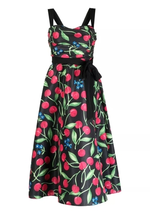 Carolina Herrera all-over cherry-print dress - Black