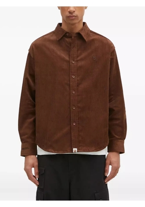 A BATHING APE® corduroy button-down shirt - Brown