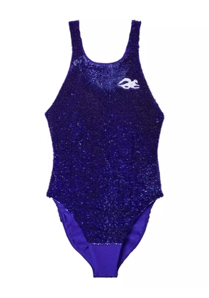 Tory Burch sequin-embellished jersey bodysuit - Purple