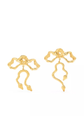 Natia X Lako Long Bow brass earrings - Gold