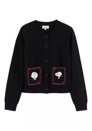 Chinti & Parker x Peanuts button-up cardigan - Black