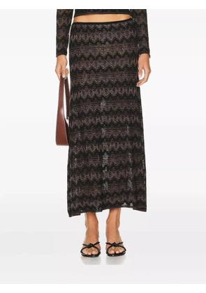 Christopher Esber Palais knitted midi skirt - Brown