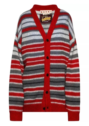 Marni striped V-neck cardigan - Neutrals