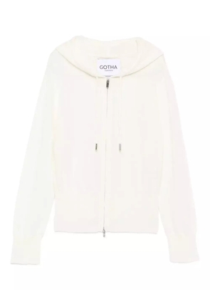 Gotha hooded zip-up cardigan - Neutrals