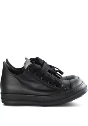 Rick Owens lace-up leather sneakers - Black