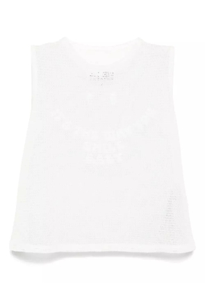 MM6 Maison Margiela mesh tank top - White