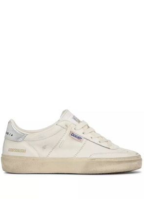 Golden Goose logo tag lace-up leather sneakers - Neutrals