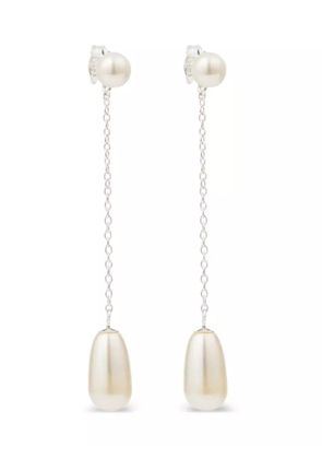 Susan Caplan Vintage faux-pearl drop earrings - Silver