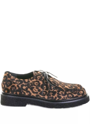 GUGLIELMO ROTTA 30mm leopard-pattern lace-up derby shoes - Brown