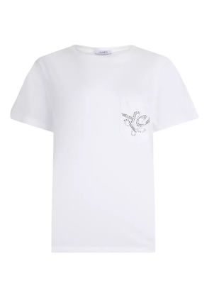LIU JO gem-embellished pocket T-shirt - White
