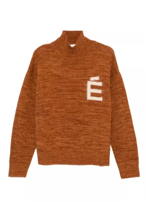 Études Studio logo-jacquard funnel-neck jumper - Brown
