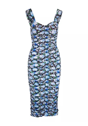 Carolina Herrera floral-print midi dress - Blue