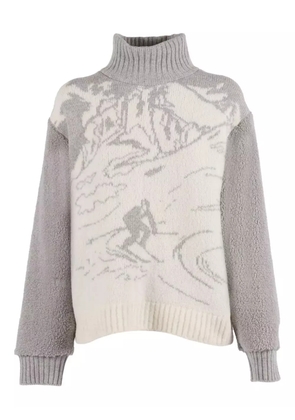 Ballantyne turtleneck ski-scene sweater - Grey