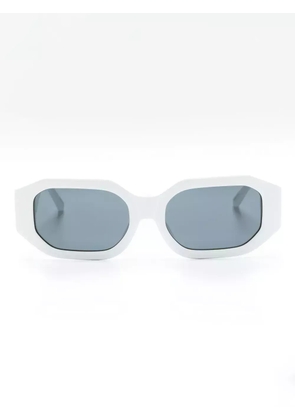 Linda Farrow x The Attico Blake rectangle-frame sunglasses - White