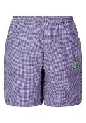 Brain Dead checked cargo shorts - Blue
