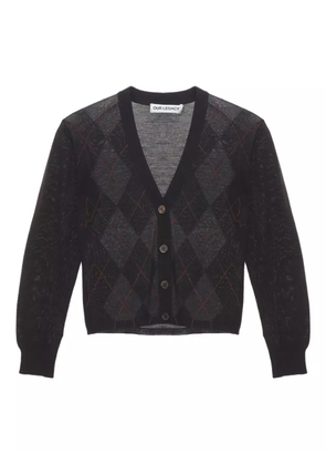 OUR LEGACY Ivy argyle-pattern cardigan - Black