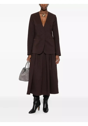 MARK KENLY DOMINO TAN textured single-breasted jacket - Brown