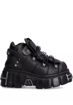 NEW ROCK lace-up chunky boots - Black