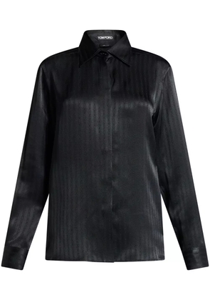 TOM FORD Whitney striped shirt - Black