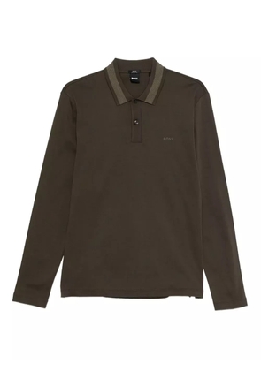 BOSS long-sleeve polo shirt - Brown