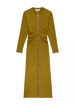 MSGM zip-front gathered dress - Green