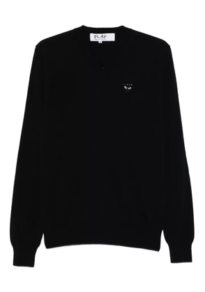 Comme Des Garçons Play logo-patch sweater - Black