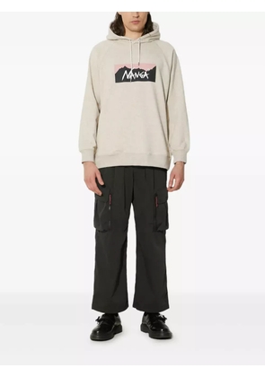 NANGA logo-print hoodie - Neutrals