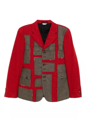 Comme des Garçons Homme Plus patch-work jacket - Red