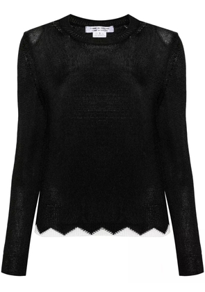 Comme Des Garçons Comme Des Garçons contrasting-trim jumper - Black